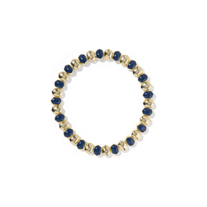 KENDRA SCOTT DAPHNE ENAMEL STRETCH BRACELET GOLD NAVY ENAMEL