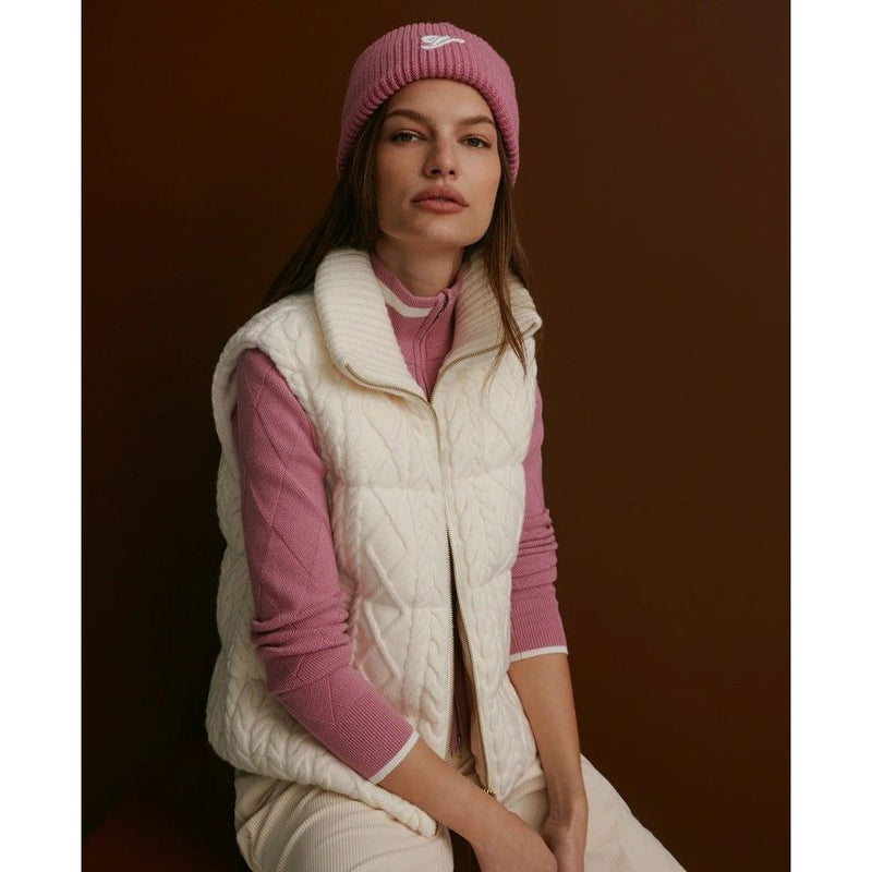 Varley Irina Cable-Knit Gilet - Egret