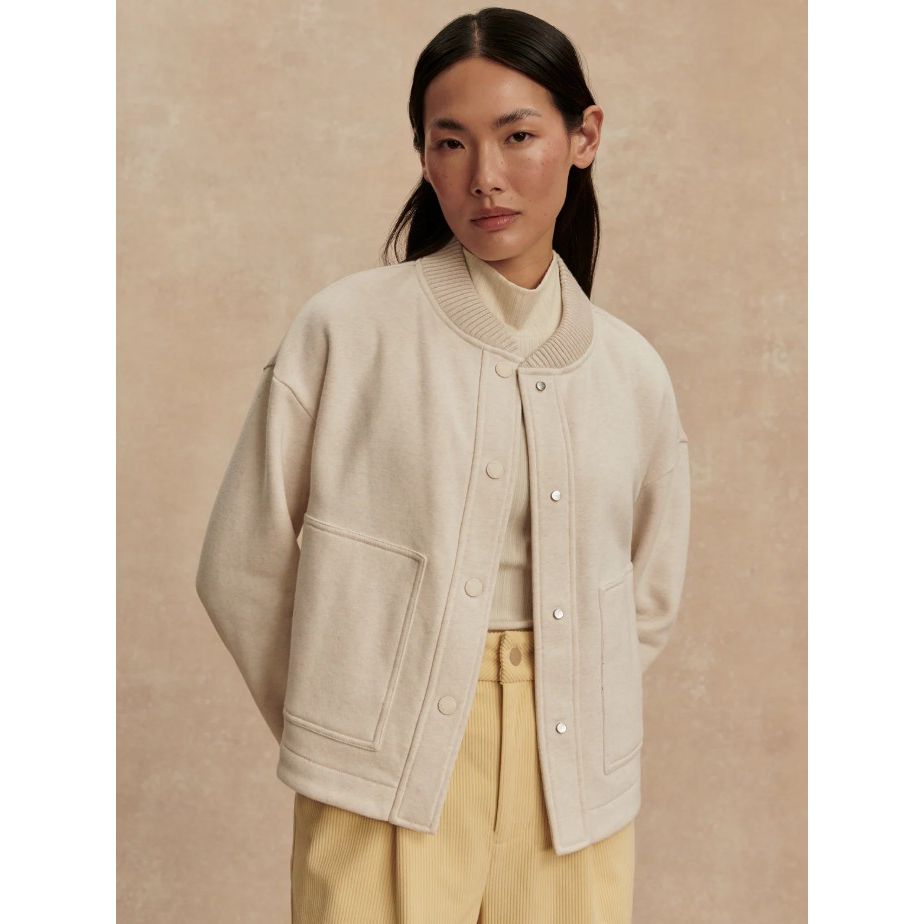 Varley Khai Cropped Jacket - Birch Marl