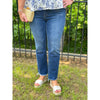 Vervet Bella High Rise Raw Step Hem Kick Flare Jeans - Inspirational