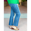 Vervet Carlene Mid Rise Crop Slim Straight Jeans - Midnight in Paris