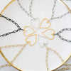 Virtue 18" XL Paperclip Necklace with Silver Heart
