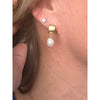 Virtue Flat Semi Circle Mini Pearl Earrings