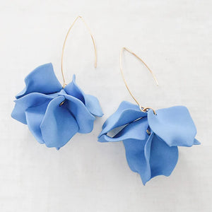 Virtue Hyacinth Tiered Marquis Earrings - Carolina Blue