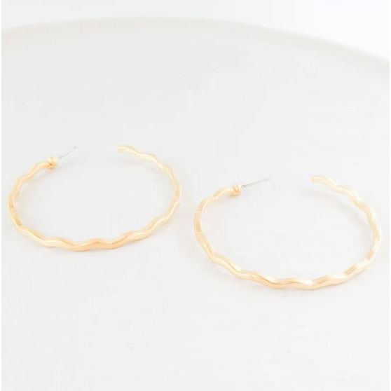 Virtue LUXE Gold Zig Zag Hoop - The Claire