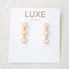 Virtue LUXE Triple Drop Pearl Earrings - The Lynda/Gold