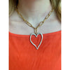 Virtue 18" XL Paperclip Necklace with Silver Heart