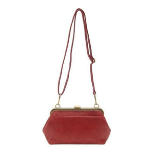 Vivie Frame Lock Convertible Crossbody/Wristlet - Ruby