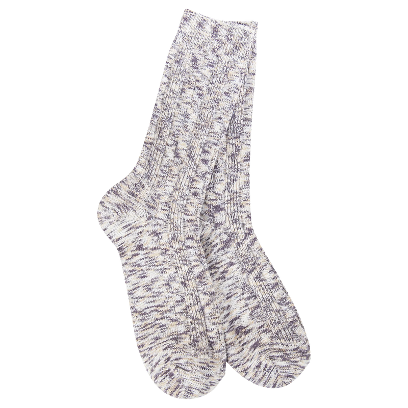 Weekend Light Weight Cable Crew Sock - Cookie Dough Multi