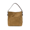 Roanoke Hobo Faux Suede Handbag - Wheat/Coffee