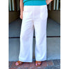 Piper Smocked Waist Wide Leg Pant - White