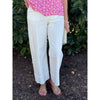 Cassie Wide Leg Ankle Length Pants - Off White