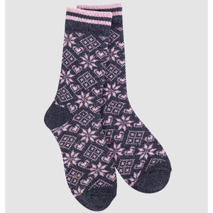 Holiday Confetti Crew Sock - Diamond Denim