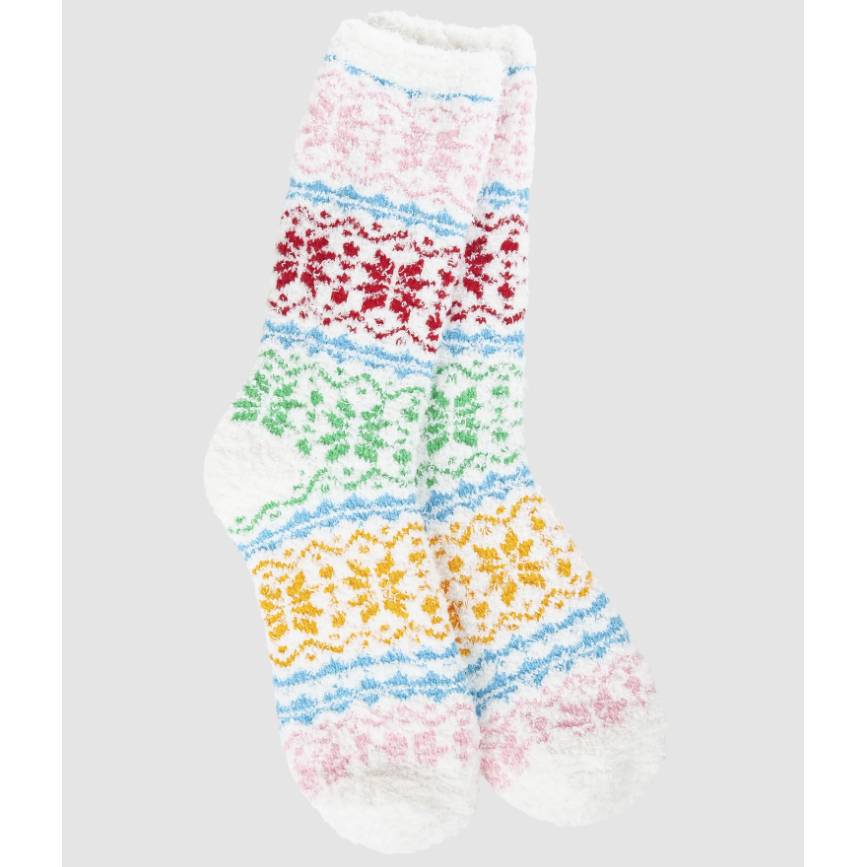 Holiday Cozy Winter Crew Sock  - Fair Isle Whimsical