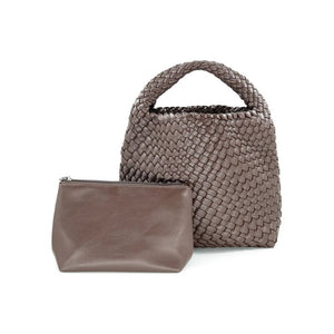 Woven Mini Hobo Bag - Brown