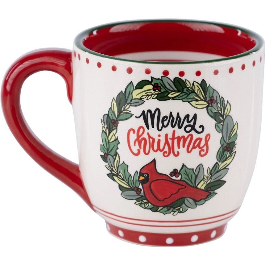 Wreath Red Bird Mug