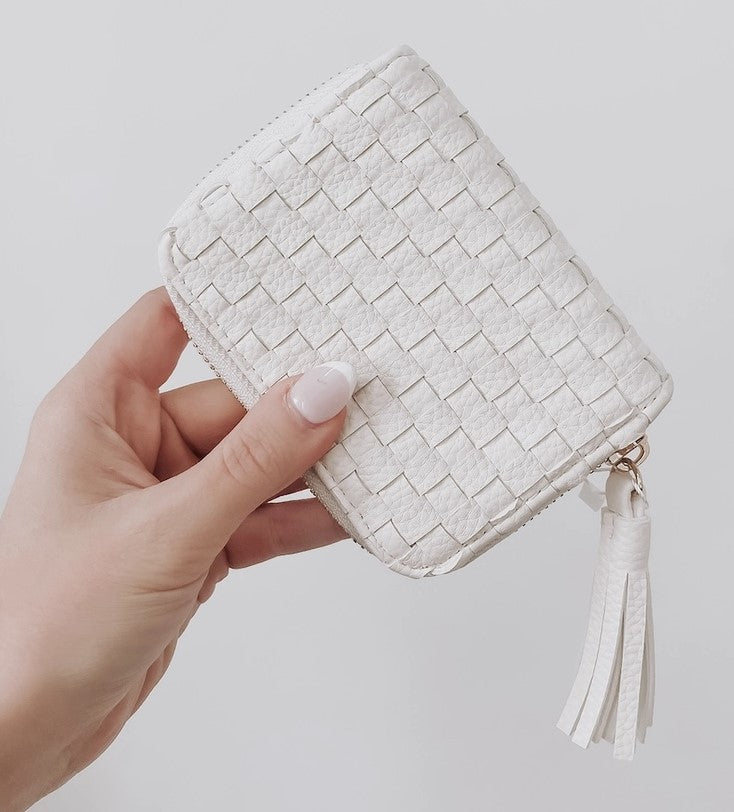 Wynona Woven Wallet - Cream