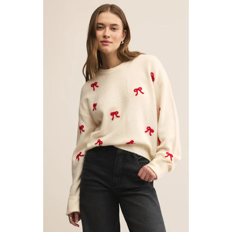 Z Supply Tie The Ribbon Sweater - Warm White