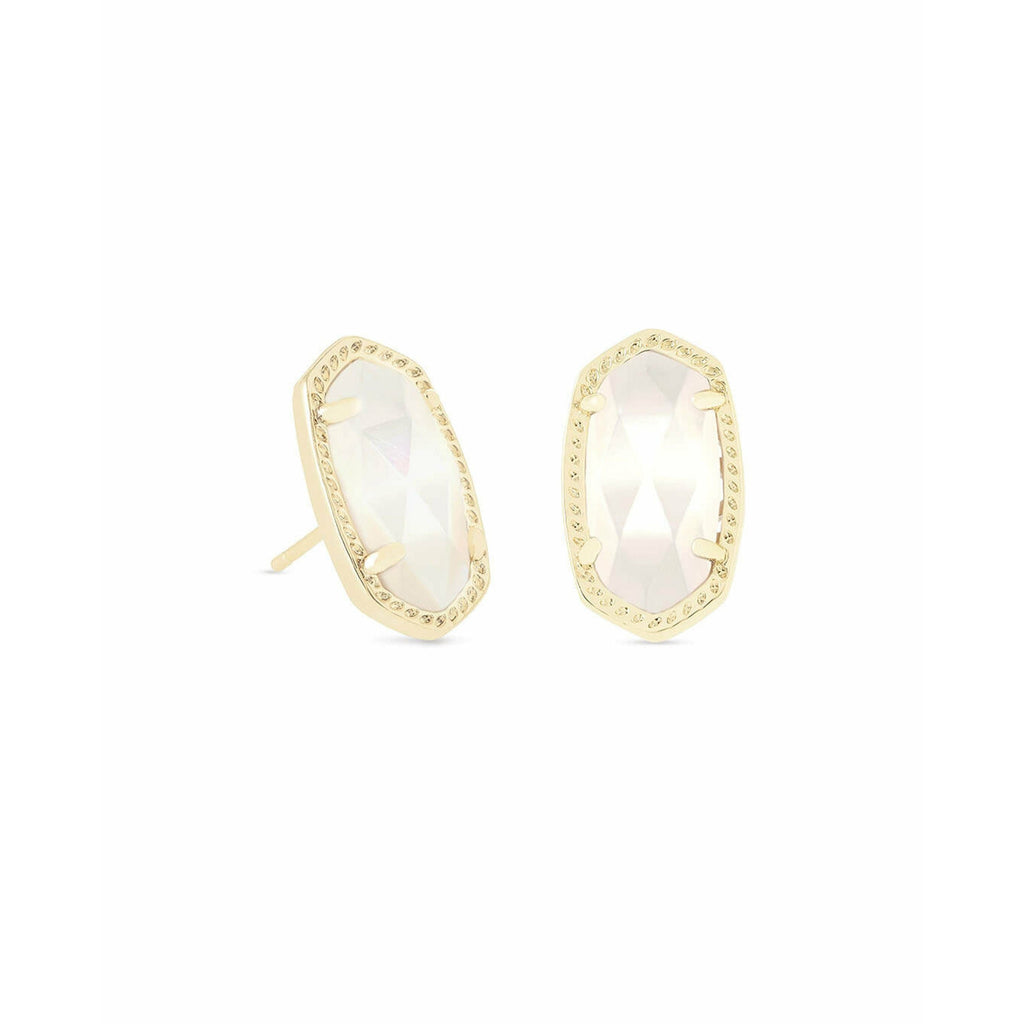 KENDRA SCOTT ELLIE EARRING GOLD IVORY MOTHER OF PEARL