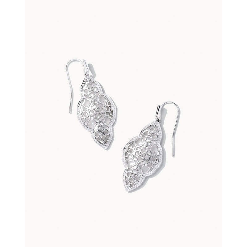 KENDRA SCOTT ABBIE DROP EARRING RHODIUM METAL