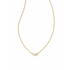 KENDRA SCOTT JULIETTE PENDANT NECKLACE GOLD WHITE CRYSTAL