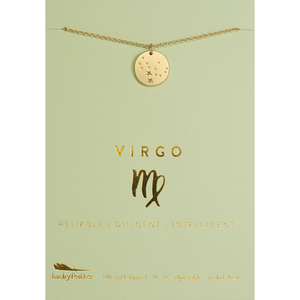 Zodiac Necklace - Gold - VIRGO (Aug 23 - Sept 22)
