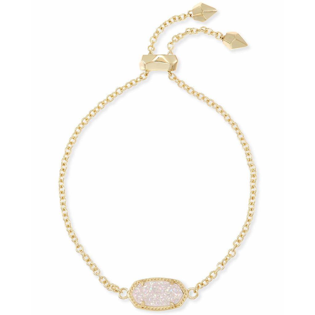 KENDRA SCOTT ELAINA DELICATE CHAIN BRACELET GOLD IRIDESCENT DRUSY