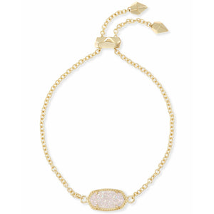 KENDRA SCOTT ELAINA DELICATE CHAIN BRACELET GOLD IRIDESCENT DRUSY