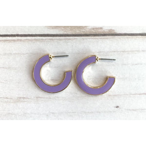 2 Sided Colored Hoops-Lavender
