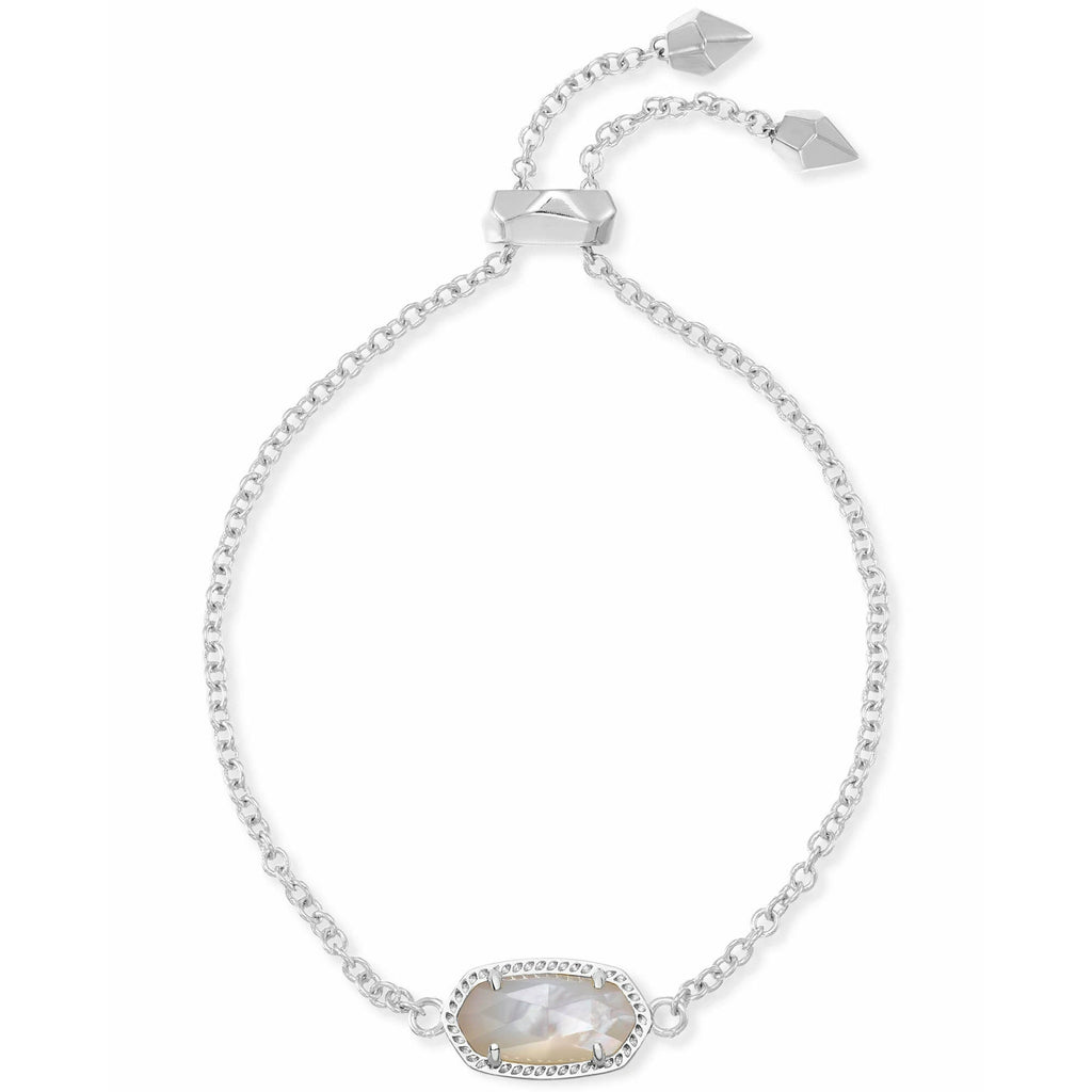 KENDRA SCOTT ELAINA BRACELET RHODIUM IVORY MOTHER OF PEARL