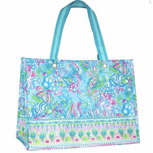 Lilly Pulitzer XL Market Shopper, Aqua La Vista