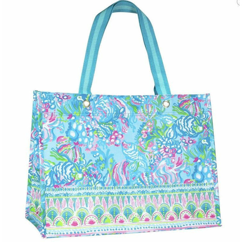 Lilly Pulitzer XL Market Shopper, Aqua La Vista