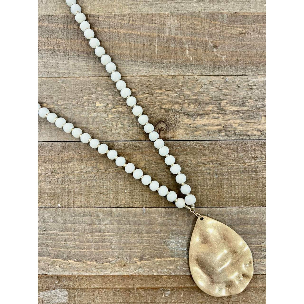 BYH Babe Teardrop Necklace - Ivory