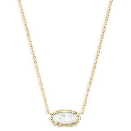 KENDRA SCOTT ELISA NECKLACE - GOLD - IVORY MOTHER OF PEARL