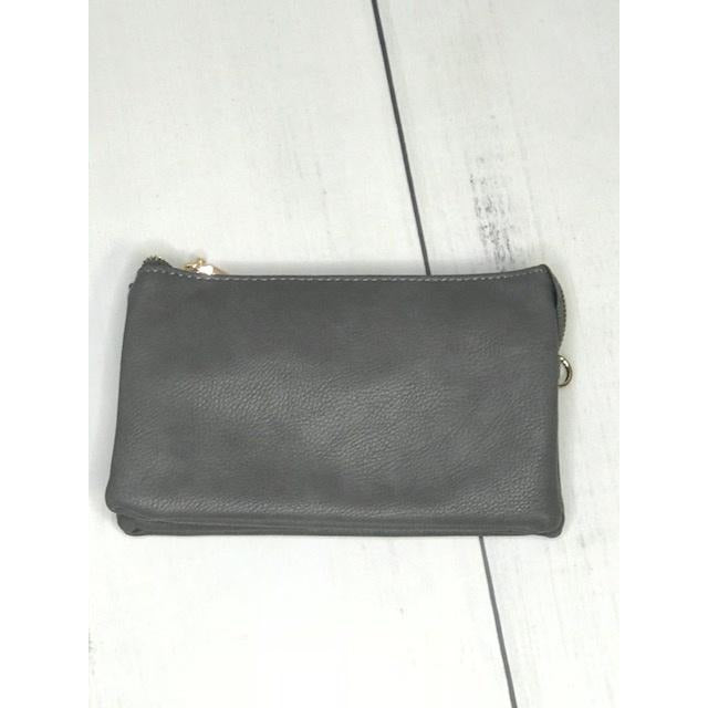 Riley Charcoal Crossbody Wristlet
