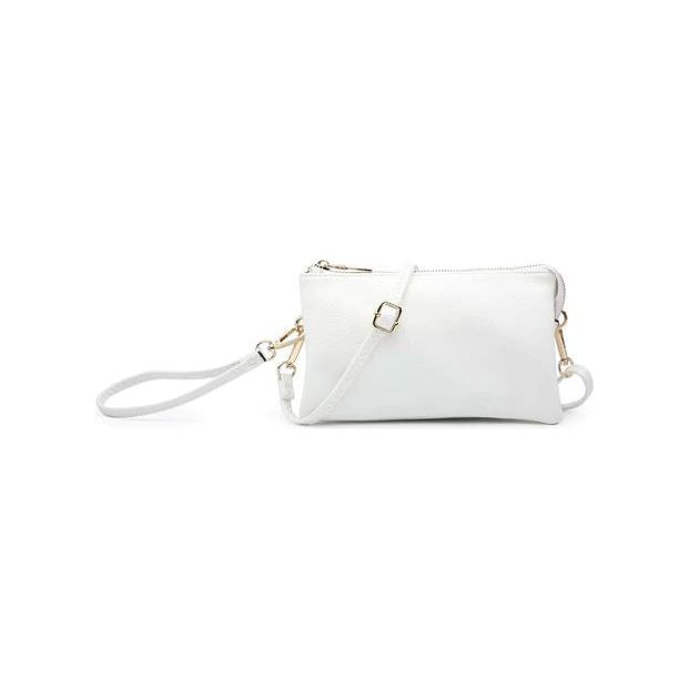 Riley White Crossbody Wristlet