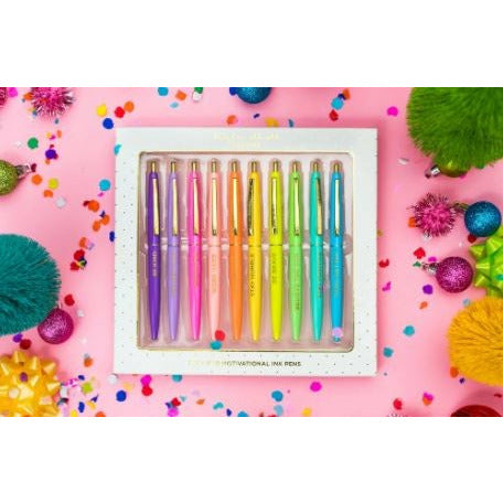 Motivational Pen Set in Gift Box (Set of 10)