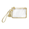 Clear Wristlet with Gold Accents