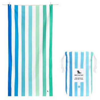 endless river beach towel dock and bay