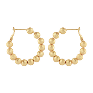 Worn Gold Hoop Earrings - 1.25
