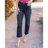 Grace and Lace Mel's Fave Non Distressed Straight Leg Cropped Denim - Dark Wash