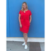 Grace and Lace Raglan Tee Dress - Hot Red