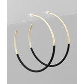 Half Color Coated Hoops - Black