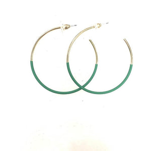 Half Color Coated Hoops - Green
