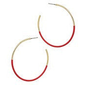 Half Color Coated Hoops - Red