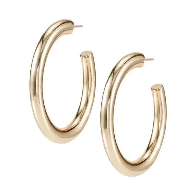 Natalie Wood Just Dance Large Hoop Earrings - Gold