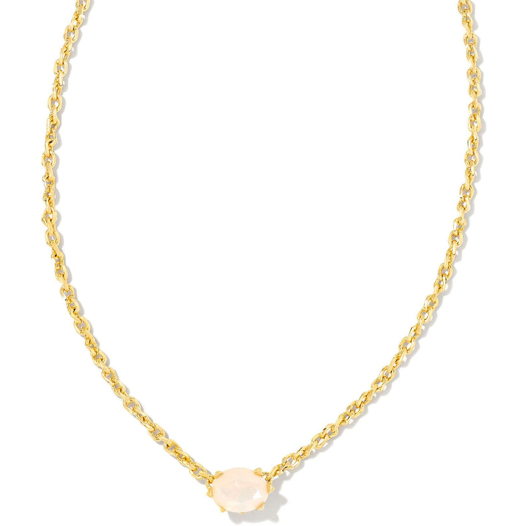 KENDRA SCOTT CAILIN CRYSTAL PENDANT NECKLACE GOLD CHAMPAGNE OPAL CRYSTAL