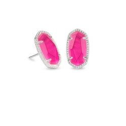 KENDRA SCOTT ELLIE STUD EARRINGS RHODIUM AZALEA ILLUSION