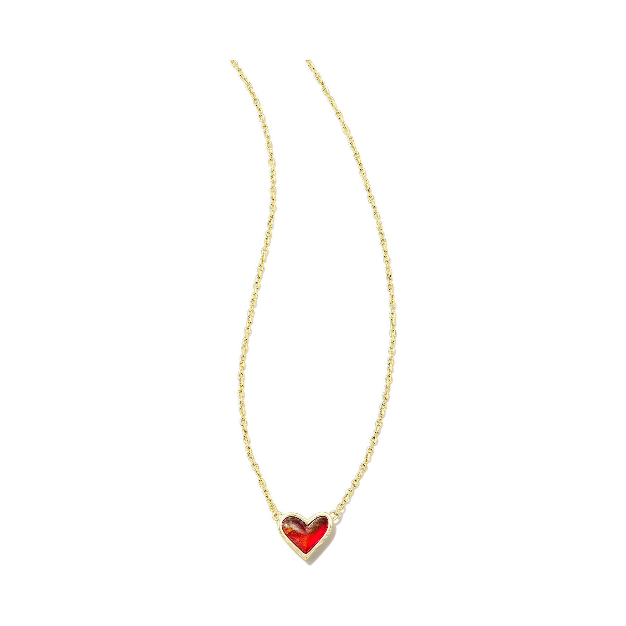 Ari Heart Multi Strand Necklace in Rose Gold