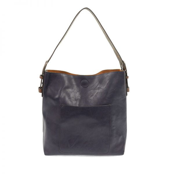 Roanoke Classic Hobo Handbag - Midnight Blue /Coffee